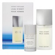 Issey Miyake L`Eau D`Issey pour Homme dāvanu komplekts, tualetes ūdens 75ml + deostick 75ml (Ceļojuma komplekts)