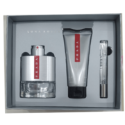 Prada Luna Rossa dāvanu komplekts, tualetes ūdens 100 ml + tualetes ūdens 10 ml + dušas želeja 100 ml - tikai bojāts iepakojums