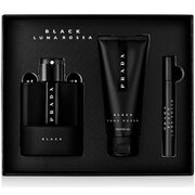 Prada Luna Rossa Black dāvanu komplekts, aromatizēts ūdens 100ml + parfimēts ūdens 10ml + dušas želeja 100ml - bojāts iepakojums