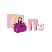 Versace Bright Crystal dāvanu komplekts, tualetes ūdens 90 ml + dušas želeja 100 ml + ķermeņa losjons 100 ml + maisiņš