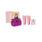 Versace Bright Crystal dāvanu komplekts, tualetes ūdens 90 ml + dušas želeja 100 ml + ķermeņa losjons 100 ml + maisiņš