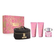 Versace Bright Crystal dāvanu komplekts, tualetes ūdens 90 ml + ķermeņa losjons 100 ml + dušas želeja 100 ml + maisiņš