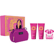 Versace Bright Crystal Absolu dāvanu komplekts, aromatizēts ūdens 90ml + ķermeņa losjons 100ml + dušas želeja 100ml + kosmētikas somiņa