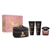 Versace Crystal Noir dāvanu komplekts, aromatizēts ūdens 90 ml + ķermeņa losjons 100 ml + shower gel 100 ml + bag