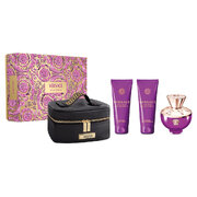 Versace Dylan Purple Darčeková sada, Parfumovaná voda 100ml + Sprchový gél 100ml + Telové mlieko 100ml + taška