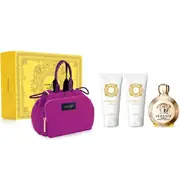 Versace Eros Pour Femme dāvanu komplekts, aromatizēts ūdens 100ml + dušas želeja 100ml + ķermeņa losjons 100ml + maisiņš