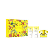 Versace Yellow Diamond dāvanu komplekts, tualetes ūdens 50 ml + ķermeņa losjons 50 ml + dušas želeja 50 ml