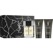 Yves Saint Laurent L'Homme dāvanu komplekts, tualetes ūdens 100 ml + balzams pēc skūšanās 50 ml + dušas želeja 50 ml