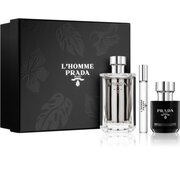 Prada L'Homme dāvanu komplekts, tualetes ūdens 100 ml + tualetes ūdens 10 ml + dušas krēms 100 ml