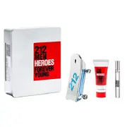 Carolina Herrera 212 Men Heroes dāvanu komplekts, tualetes ūdens 90 ml + dušas želeja 100 ml + tualetes ūdens 10 ml