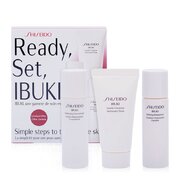 Shiseido Ibuki sākuma komplekts Dāvanu komplekts, maigs tīrīšanas līdzeklis 30 ml + mīkstinošs koncentrāts 30 ml + rafinējošs mitrinātājs 30 ml