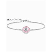 Thomas Sabo A2143-691-9-L19V Silver bracelet w. pink pendant