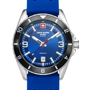 Swiss Alpine Military 7034.1836 Mens Watch Sierra silver blue 42mm 10ATM