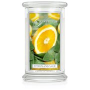 Kringle Candle CITRUS & SAGE liela 2-dakti aromātiskā svece (624 g)