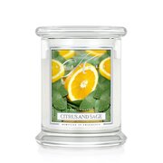 Kringle Candle CITRUS & SAGE aromātiskā svece, vidēja, 2 dakts (411 g)