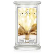 Kringle Candle Gold & Cashmere liela 2-dakti aromātiskā svece (624 g)