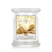 Kringle Candle Gold & Cashmire aromātiskā svece, vidēja, 2 dakts (411 g)