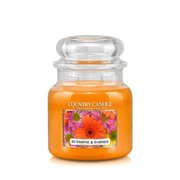 Country Candle Sunshine & Daisies aromātiskā svece, vidēja, 2-daktis (453 g)