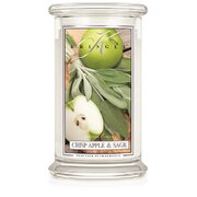 Kringle Candle Crisp Apple & Sage liela 2-dakti aromātiskā svece (624 g)