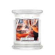Kringle Candle Rose All Day aromātiskā svece, vidēji 2 daktis (411 g)