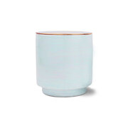 Paddywax GLOW SKY BLUE JŪRAS SĀLS & PLUMERIA 3-Wick aromātiskā svece ar vara vāku (17 unces / 482g)