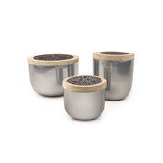 Paddywax FOUNDRY OLIVE TREE & THYME sudraba aromātiskā svece metāla iepakojumā (18oz / 510g)