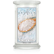 Kringle Candle Sea Salt & Tonka liela 2-dakti aromātiskā svece (624 g)