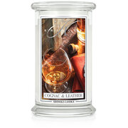 Kringle Candle Cognac & Leather liela 2-dakti aromātiskā svece (624 g)