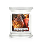 Kringle Candle konjaka un ādas vidēja 2-dakti aromātiskā svece (411 g)