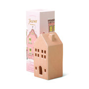 Paddywax Incense Holiday Village Ceramic Pink Townhouse - māja 20 vīraka čiekuriem - Persimmon Chestnut