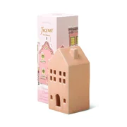 Paddywax Incense Holiday Village Ceramic Pink Townhouse - māja 20 vīraka čiekuriem - Persimmon Chestnut