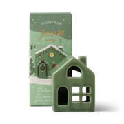 Paddywax Incense Holliday Village Ceramic - zaļā māja 20 vīraka čiekuriem - Balsam & Fir