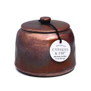 Paddywax CYPRESS & FIR aromātiskā svece bronzas keramikas traukā 9.oz/255g