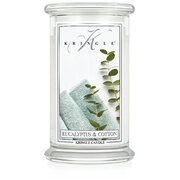 Kringle Candle Eucalyptus Cotton liela 2-dakti aromātiskā svece (624 g)
