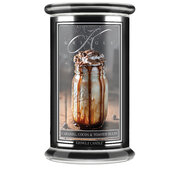 Kringle Candle Reserve karameļu, kakao un grauzdētu pūku liela 2-dakti aromātiskā svece (624 g)