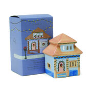 Paddywax Incense No.06 East Side House - keramikas māja ar Palo Santo smaržu (satur 1 tējas sveci + 20 vīraka konusi)