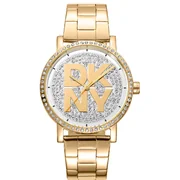 DKNY DK1L035M0215 Soho Logo Gold - Dámske hodinky