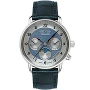 Zeppelin 8537-3 Mens Watch Friedrichshafen Moon Phase 35mm 5ATM 