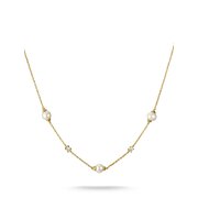 Thomas Sabo KE2120-M01-14-L45V Necklace with Pearls and White Cubic Zirconia for Women, Adjustable