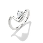 Thomas Sabo TR2543-051-14-56 Ring with White Teardrop-Shaped Cubic Zirconia for Women