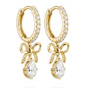 Thomas Sabo CR749-M01-14 Hoop Earrings with Bow Pendant Gold-Plated Women