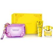 Versace Yellow Diamond dāvanu komplekts, tualetes ūdens 90 ml + ķermeņa losjons 100 ml + kosmētikas somiņa