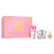 Versace Bright Crystal dāvanu komplekts, tualetes ūdens 90 ml + ķermeņa losjons 100 ml + atslēgu piekariņš