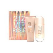 Carolina Herrera 212 VIP Rose dāvanu komplekts, aromatizēts ūdens 80ml + ķermeņa losjons 100ml (Ceļojuma komplekts)