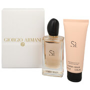 Giorgio Armani Si dāvanu komplekts, aromatizēts ūdens 100ml + ķermeņa losjons 75ml (ceļojumu komplekts)
