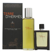 Hermes Terre D'Hermes Parfum dāvanu komplekts, aromatizēta ūdens uzpilde 125ml + aromatizēta ūdens uzpilde 30ml