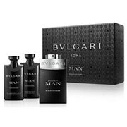 Bvlgari Man Black Cologne dāvanu komplekts, tualetes ūdens 100ml + pēcskūšanās līdzeklis 75ml + dušas želeja 75ml + kosmētikas somiņa