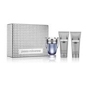Paco Rabanne Invictus dāvanu komplekts, tualetes ūdens 100 ml + balzams pēc skūšanās 100 ml + dušas želeja 100 ml