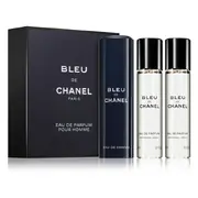 Chanel Bleu de Chanel parfimērijas ūdens, 3x20ml (1x atkārtoti uzpildāms + 2x uzpildāms)