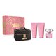 Versace Bright Crystal dāvanu komplekts, tualetes ūdens 90 ml + ķermeņa losjons 100 ml + dušas želeja 100 ml + maisiņš